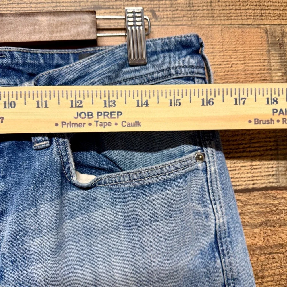 Buffalo David Bitton Six-X Mens Slim Straight Stretch Jeans Light Wash 33x32
